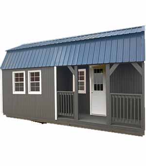 Urethane Corner Porch Lofted Barn Cabin